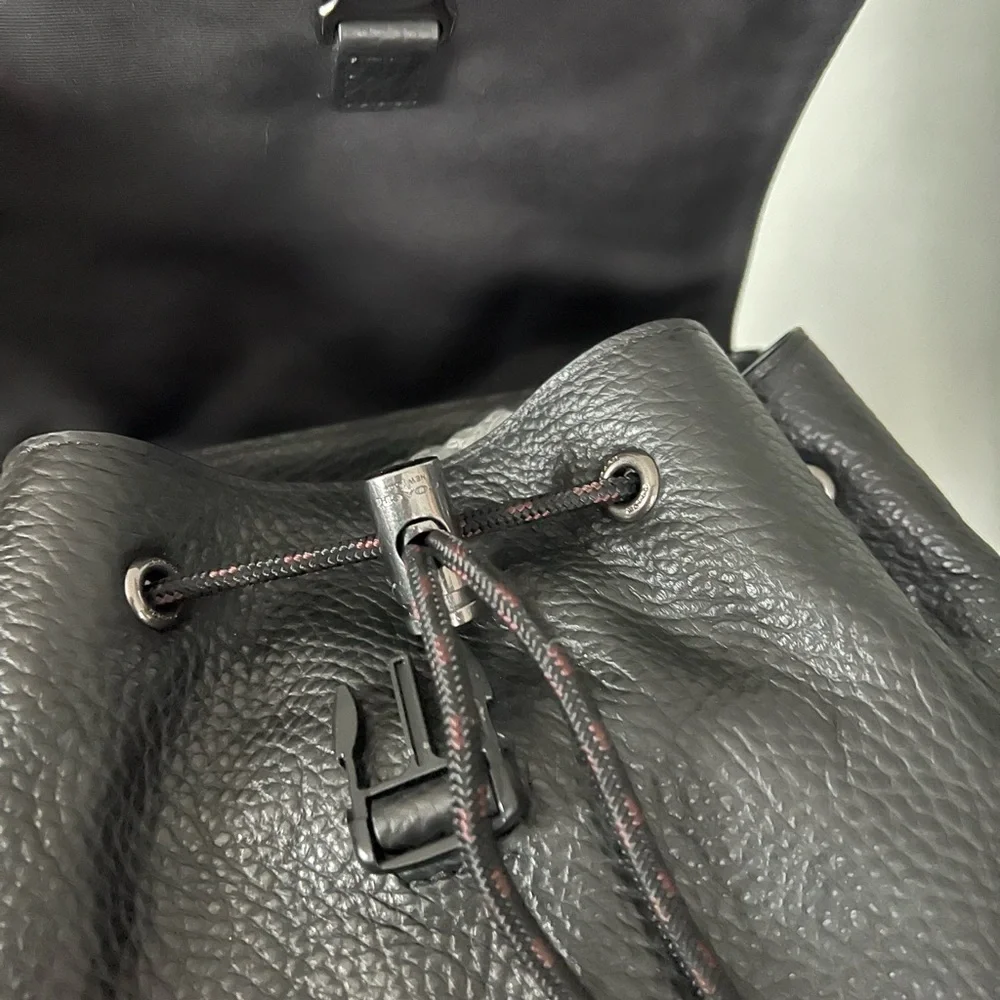 Coach Black Leather Men's Backpack